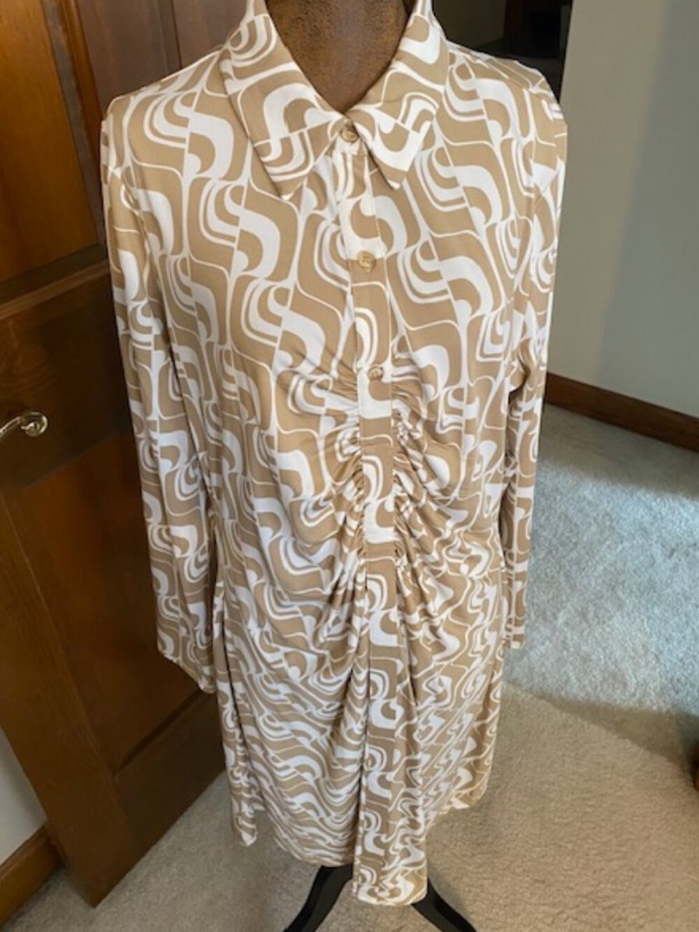 Emma & Michele Swirl Pattern Office Dress